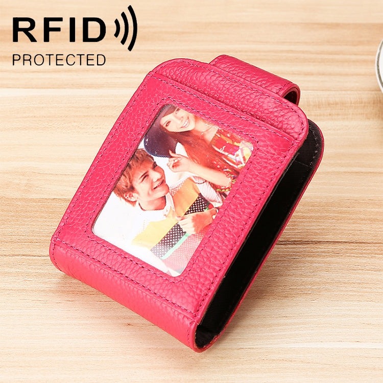 Portafoglio verticale RFID in pelle con 13 slot carte