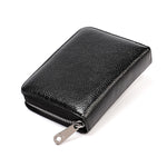 KB195 Pochette portafoglio antimagnetico in pelle di vacchetta a doppia fila a forma di organo con scomparti multipli per carte RFID per donna, KB195 Black, KB195 Coffee, KB195 Pink, KB195 Purple, KB195 Rose Red