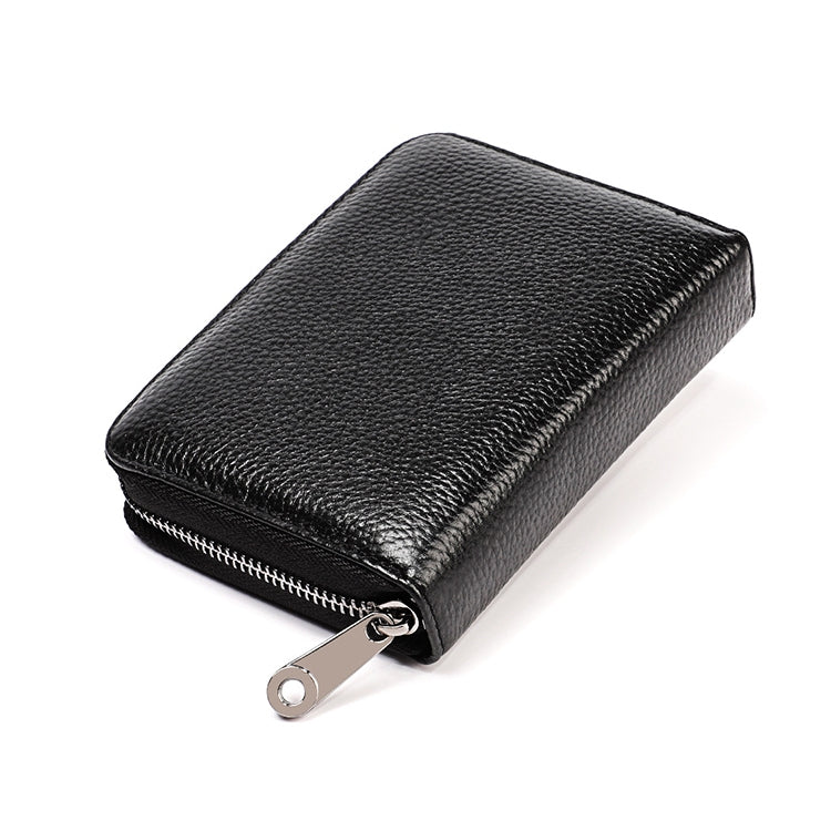 KB195 Pochette portafoglio antimagnetico in pelle di vacchetta a doppia fila a forma di organo con scomparti multipli per carte RFID per donna, KB195 Black, KB195 Coffee, KB195 Pink, KB195 Purple, KB195 Rose Red