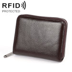 KB195 Pochette portafoglio antimagnetico in pelle di vacchetta a doppia fila a forma di organo con scomparti multipli per carte RFID per donna, KB195 Black, KB195 Coffee, KB195 Pink, KB195 Purple, KB195 Rose Red
