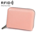 KB195 Pochette portafoglio antimagnetico in pelle di vacchetta a doppia fila a forma di organo con scomparti multipli per carte RFID per donna, KB195 Black, KB195 Coffee, KB195 Pink, KB195 Purple, KB195 Rose Red
