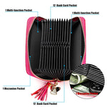 Custodia portafoglio in pelle con RFID e 24 slot carte