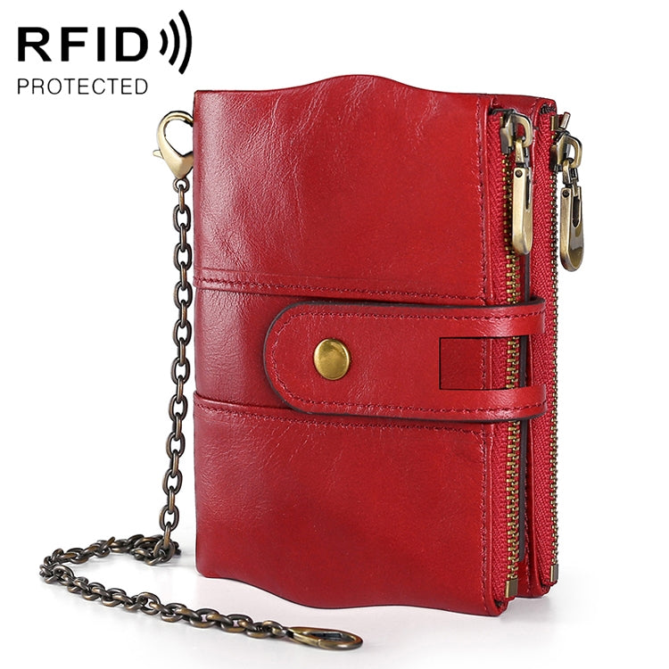 Pochette portafoglio uomo in pelle di vacchetta con RFID e tracol