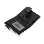 TP-196 Portafoglio RFID con doppia cerniera, scomparti multipli in pelle di vacchetta retrò multifunzionale