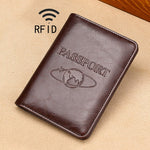 TP-8296 Porta passaporto da viaggio in pelle RFID multifunzionale