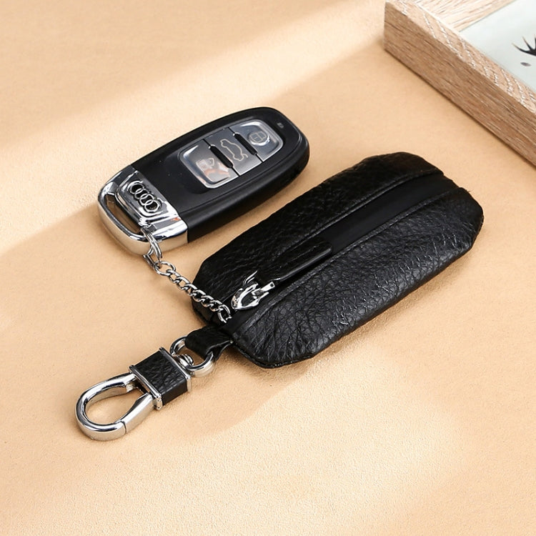 TP-9016 Borsa portachiavi per auto con cerniera impermeabile con texture litchi