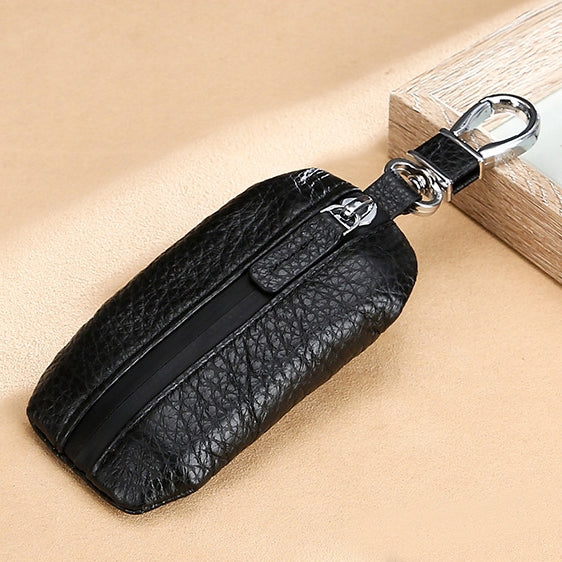 TP-9016 Borsa portachiavi per auto con cerniera impermeabile con texture litchi