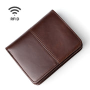 Portamonete multifunzionale in pelle cerata TP-195 Portafoglio in pelle RFID