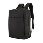 POFOKO Zaino business casual in tessuto Oxford impermeabile di grande capacità con design di ricarica USB esterna per laptop da 15,6 pollici
