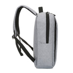 POFOKO Zaino business casual in tessuto Oxford impermeabile di grande capacità con design di ricarica USB esterna per laptop da 15,6 pollici
