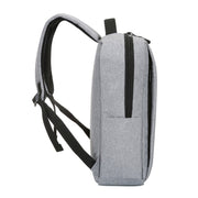 POFOKO Zaino business casual in tessuto Oxford impermeabile di grande capacità con design di ricarica USB esterna per laptop da 15,6 pollici