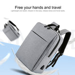 POFOKO Zaino business casual in tessuto Oxford impermeabile di grande capacità con design di ricarica USB esterna per laptop da 15,6 pollici