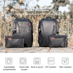 PGYTECH P-CB-020 Zaino a doppia spalla da esterno antiurto impermeabile 2 in 1 + Borsa a tracolla singola, P-CB-020