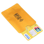 Protezione per carte con custodia antifurto RFID in foglio di alluminio da 100 pezzi, dimensioni: 9,1 * 6,3 cm, RFID 100pcs (Gold), RFID 100pcs (Silver)