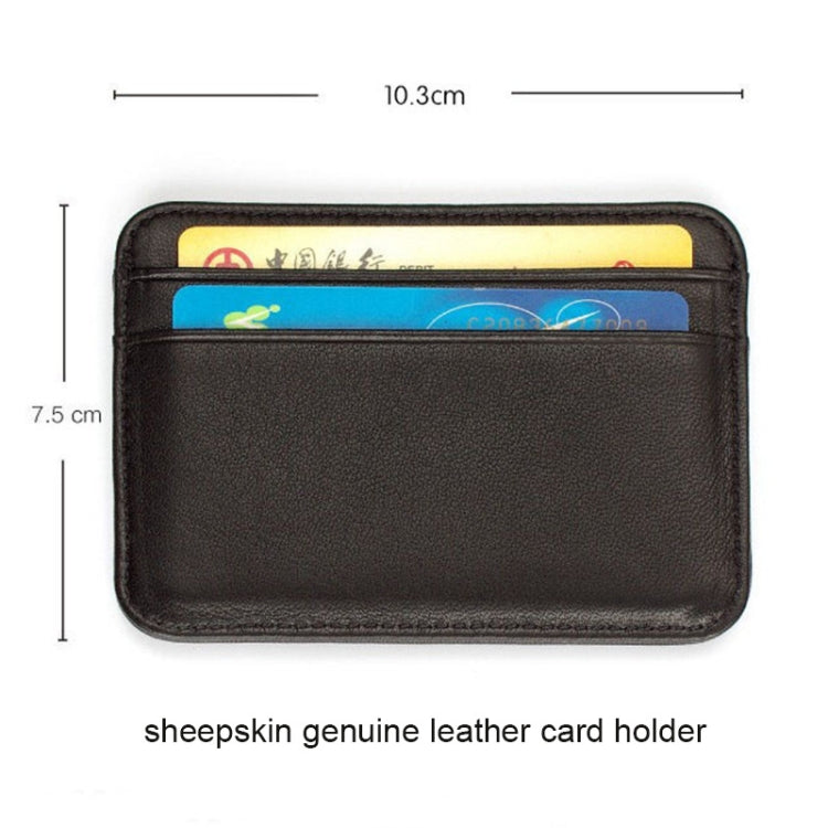 C1712H2 Mini comodo porta carte di credito ultra sottile in pelle di pecora, C1712H2
