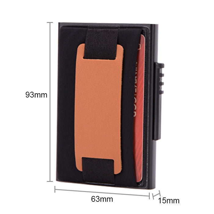 X-32C Tipo di carta pop-up automatica Anti-magnetico RFID Antifurto Uomo Lega di alluminio A Quadrante con pulsante Borsa elastica Portafoglio con cinturino in pelle PU, X-32C A Dial Button Black, X-32C A Dial Button Grey, X-32C A Dial Button Gold     ...