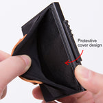 X-32C Tipo di carta pop-up automatica Anti-magnetico RFID Antifurto Uomo Lega di alluminio A Quadrante con pulsante Borsa elastica Portafoglio con cinturino in pelle PU, X-32C A Dial Button Black, X-32C A Dial Button Grey, X-32C A Dial Button Gold     ...