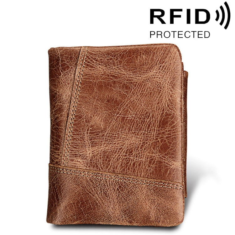 Porta carte in pelle vacchetta con blocco RFID 13x10.5 cm