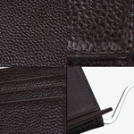 Porta carte di credito Porta carte di credito con texture litchi in pelle di vacchetta Porta carte di credito con blocco RFID Custodia protettiva con 6 slot per carte, Dimensioni: 110 * 82 * 8 mm