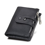 Porta carte in pelle con blocco RFID 3 pieghe 13x10.5x4 cm