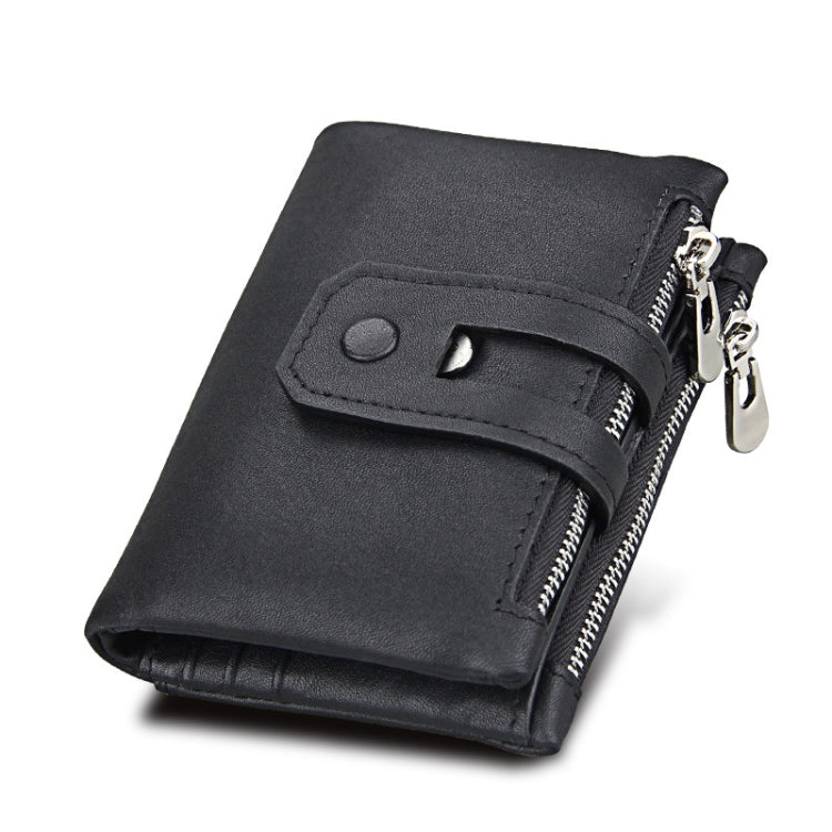 Porta carte in pelle con blocco RFID 3 pieghe 13x10.5x4 cm