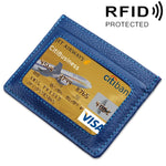 Custodia protettiva per borsa per carte con blocco RFID in pelle di vacchetta con texture litchi di tipo aperto