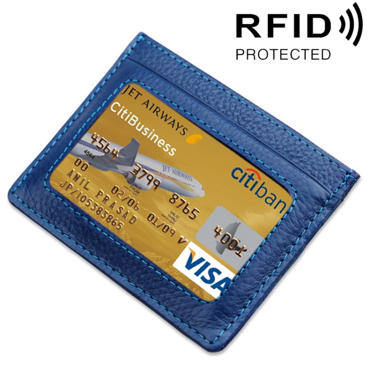 Custodia protettiva per borsa per carte con blocco RFID in pelle di vacchetta con texture litchi di tipo aperto
