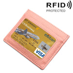 Custodia protettiva per borsa per carte con blocco RFID in pelle di vacchetta con texture litchi di tipo aperto