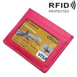 Custodia protettiva per borsa per carte con blocco RFID in pelle di vacchetta con texture litchi di tipo aperto