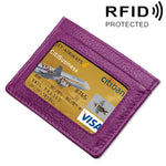 Custodia protettiva per borsa per carte con blocco RFID in pelle di vacchetta con texture litchi di tipo aperto