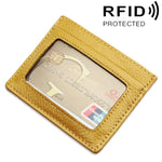 Custodia protettiva per borsa per carte con blocco RFID in pelle di vacchetta con texture litchi di tipo aperto