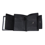Porta carte di credito pieghevole in vera pelle di vacchetta Porta carte di credito con blocco RFID Custodia protettiva per uomo, dimensioni: 13 * 10,2 * 2,5 cm
