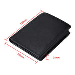 Porta carte di credito pieghevole in vera pelle di vacchetta Porta carte di credito con blocco RFID Custodia protettiva per uomo, dimensioni: 13 * 10,2 * 2,5 cm