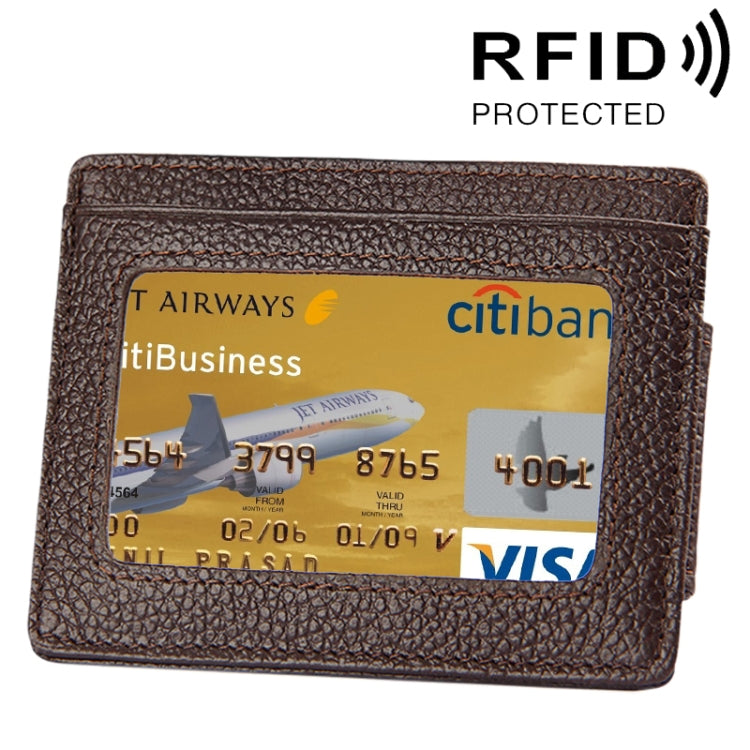 Porta carte di credito in pelle con blocco RFID 3 slot