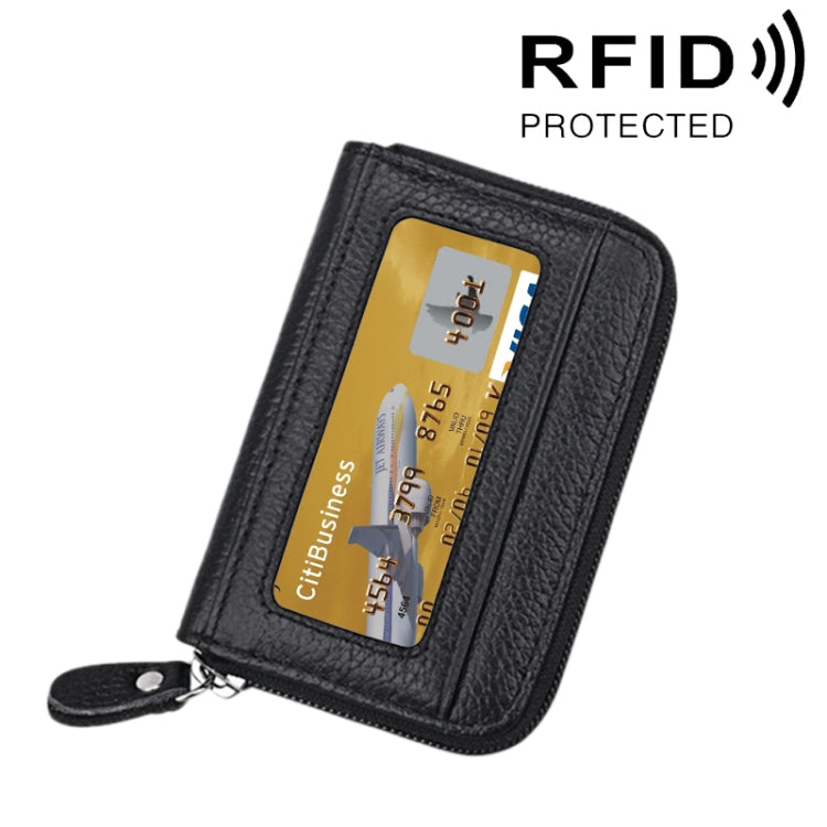 Porta carte in pelle con blocco RFID e 12 slot
