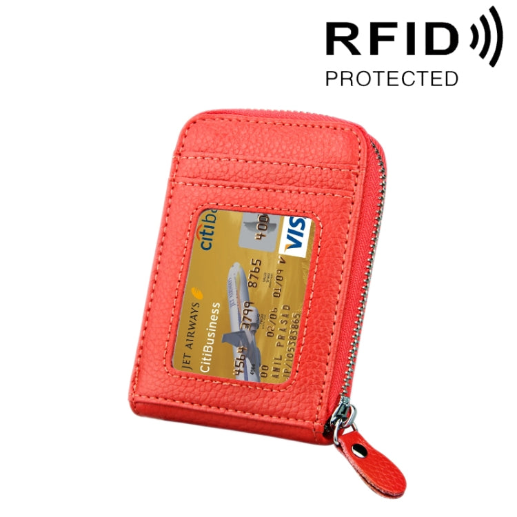 Porta carte verticale in pelle con blocco RFID e 12 slot