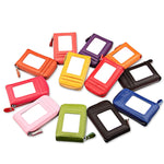 Porta carte verticale con cerniera in tinta unita in vera pelle di vacchetta Porta carte con blocco RFID Custodia protettiva con 12 slot per carte, Dimensioni: 11,5 * 7,5 cm