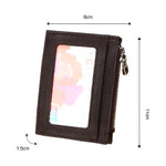 Porta carte con cerniera in pelle con blocco RFID 12x9 cm