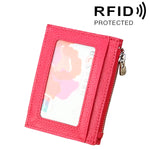 Porta carte con cerniera in pelle con blocco RFID 12x9 cm