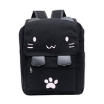 Zaino con borsa a doppia spalla in tela moda per il tempo libero a forma di gatto, Q18817