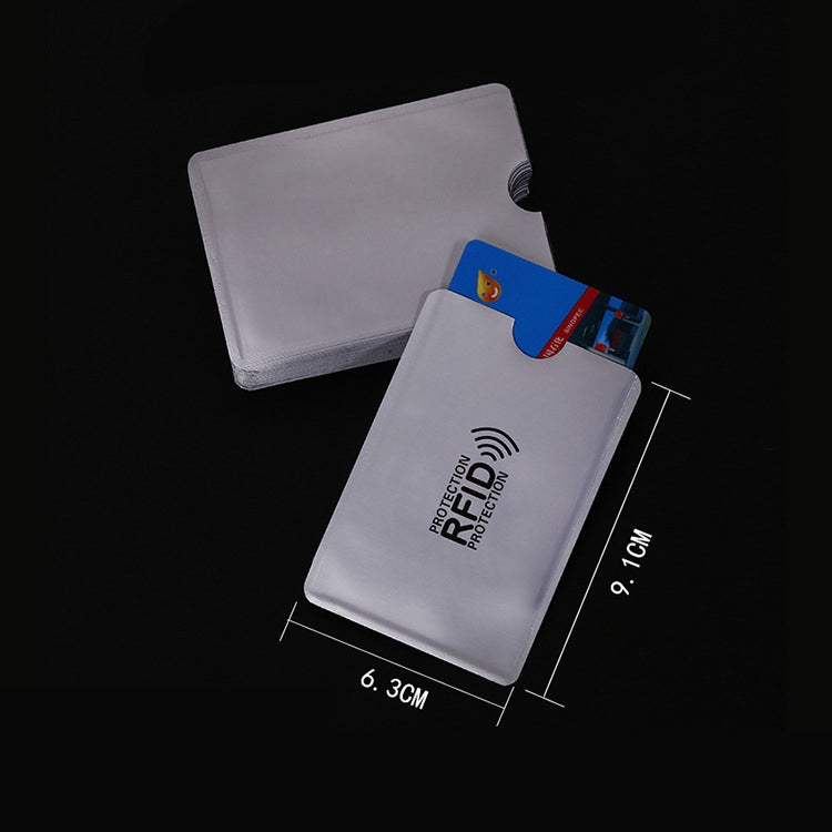 Custodia per porta carte di credito con blocco RFID in foglio di alluminio, dimensioni: 9,1 * 6,3 cm, RFID 1pcs