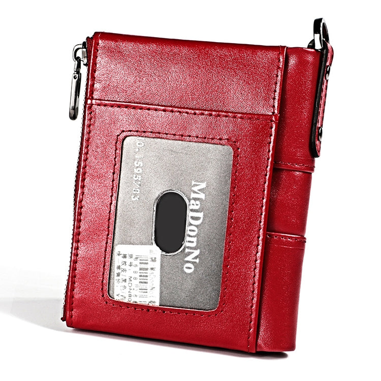 Portafoglio RFID da uomo con doppia cerniera e slot carte