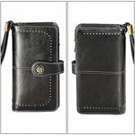 3556 Pochette a portafoglio RFID antimagnetica lunga e di grande capacità per donna con slot per carte