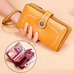 3555 Pochette a portafoglio RFID antimagnetica lunga e di grande capacità per donna con slot per carte