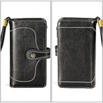 3555 Pochette a portafoglio RFID antimagnetica lunga e di grande capacità per donna con slot per carte
