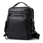 6028 Borsa a tracolla da uomo casual in pelle pieno fiore alla moda multifunzionale