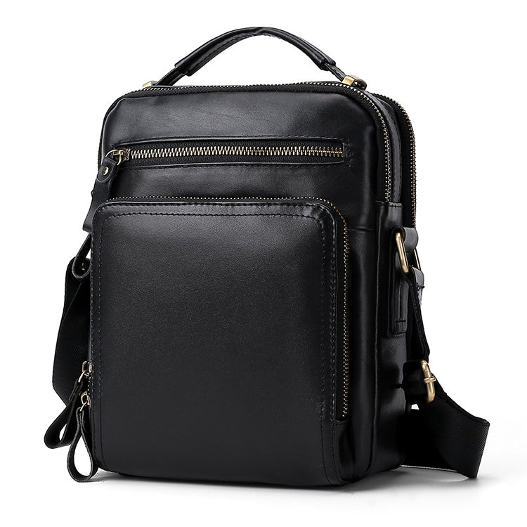 6028 Borsa a tracolla da uomo casual in pelle pieno fiore alla moda multifunzionale
