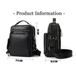6028 Borsa a tracolla da uomo casual in pelle pieno fiore alla moda multifunzionale