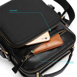 6028 Borsa a tracolla da uomo casual in pelle pieno fiore alla moda multifunzionale