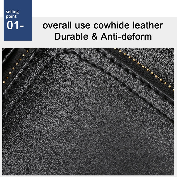 6028 Borsa a tracolla da uomo casual in pelle pieno fiore alla moda multifunzionale